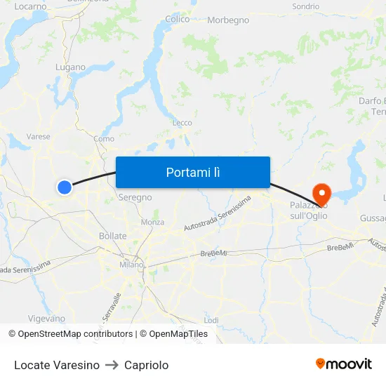 Locate Varesino to Capriolo map