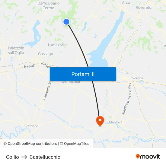 Collio to Castellucchio map