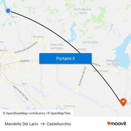 Mandello Del Lario to Castellucchio map