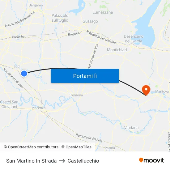 San Martino In Strada to Castellucchio map