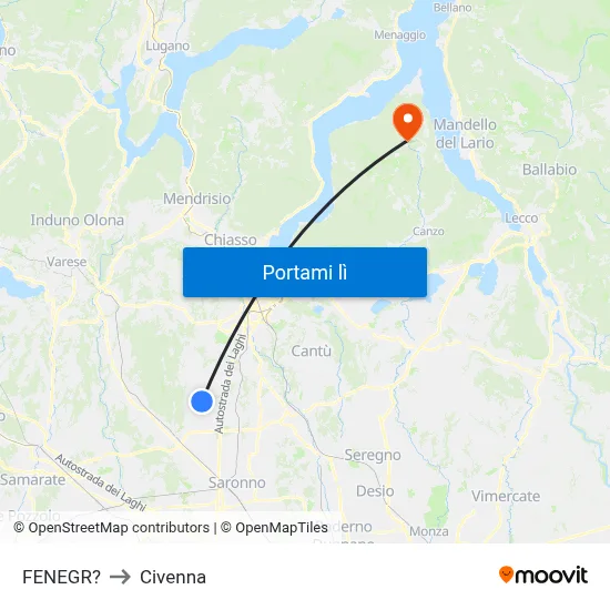FENEGR? to Civenna map
