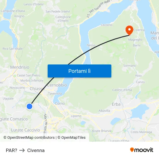 PAR? to Civenna map