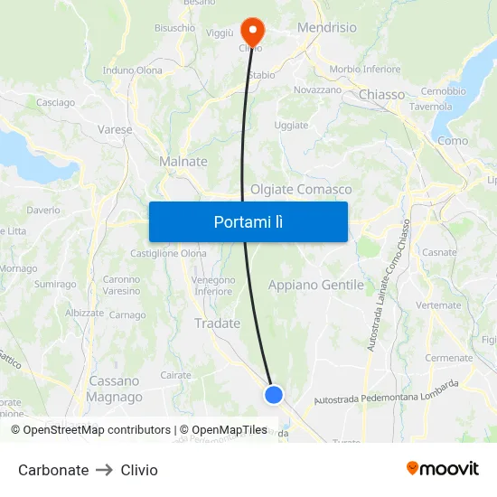 Carbonate to Clivio map