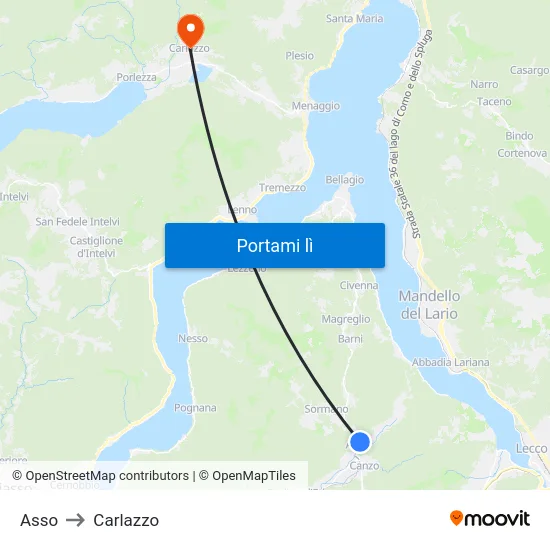 Asso to Carlazzo map