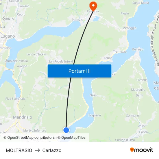 MOLTRASIO to Carlazzo map