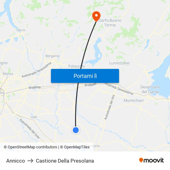 Annicco to Castione Della Presolana map