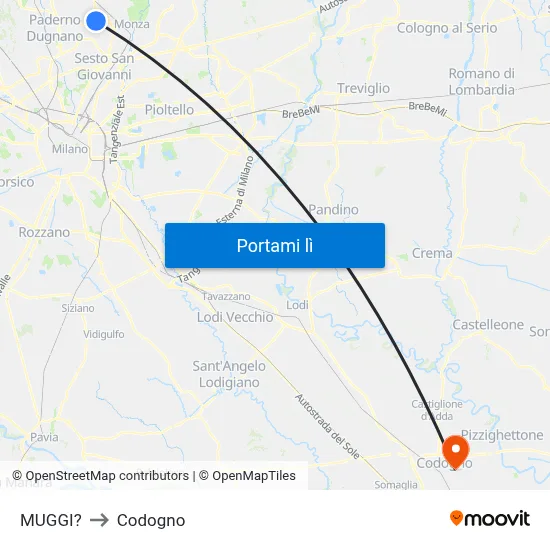 MUGGI? to Codogno map