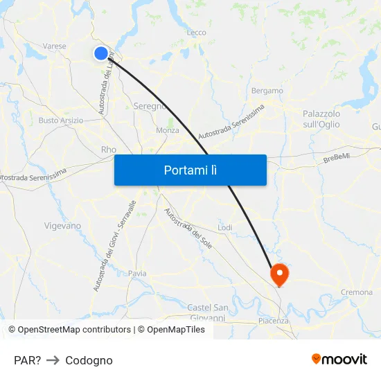 PAR? to Codogno map