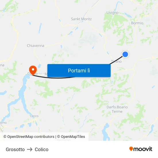 Grosotto to Colico map