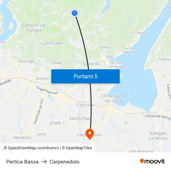 Pertica Bassa to Carpenedolo map