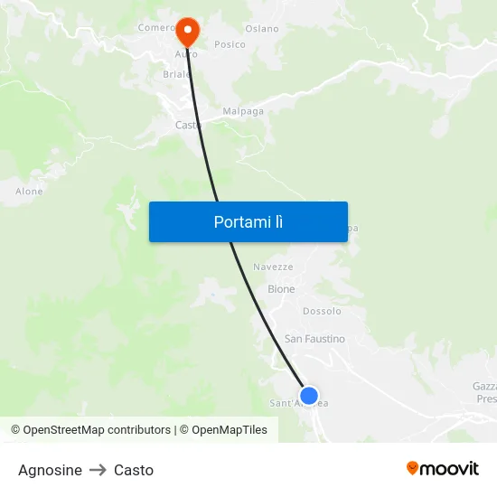 Agnosine to Casto map