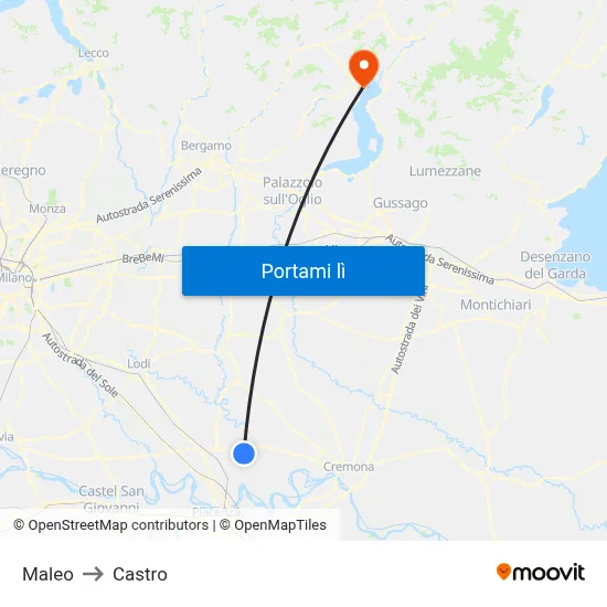 Maleo to Castro map