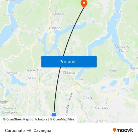Carbonate to Cavargna map