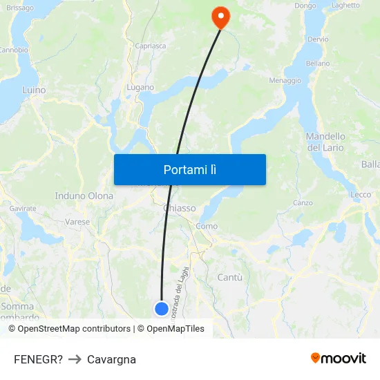 FENEGR? to Cavargna map