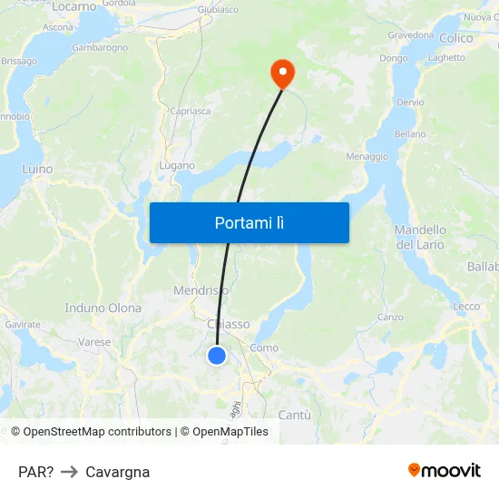 PAR? to Cavargna map