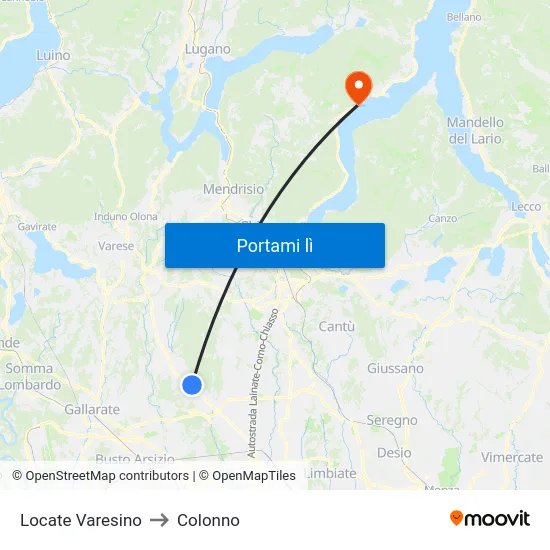 Locate Varesino to Colonno map