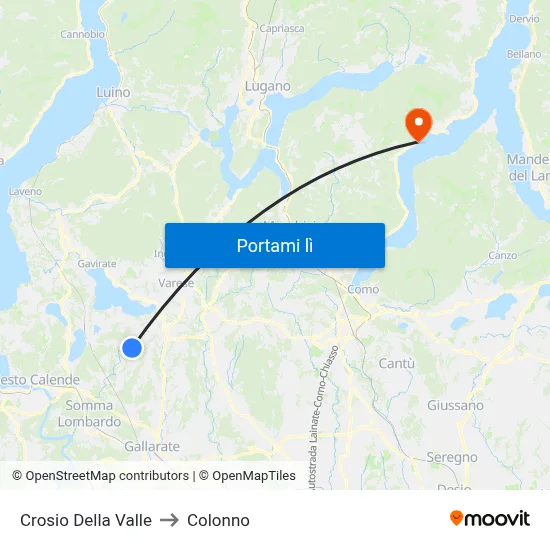 Crosio Della Valle to Colonno map