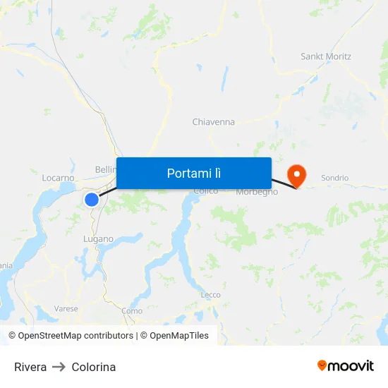 Rivera to Colorina map