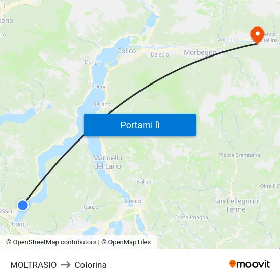 MOLTRASIO to Colorina map
