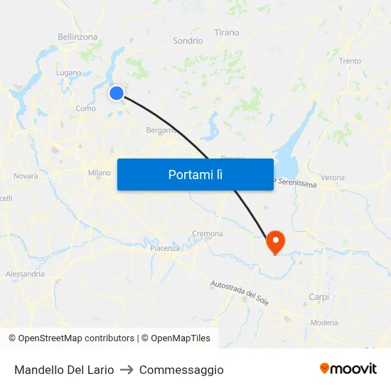 Mandello Del Lario to Commessaggio map