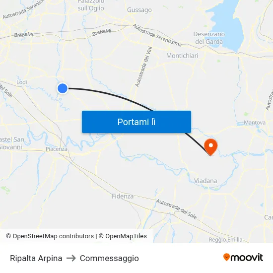 Ripalta Arpina to Commessaggio map