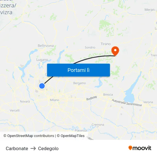 Carbonate to Cedegolo map