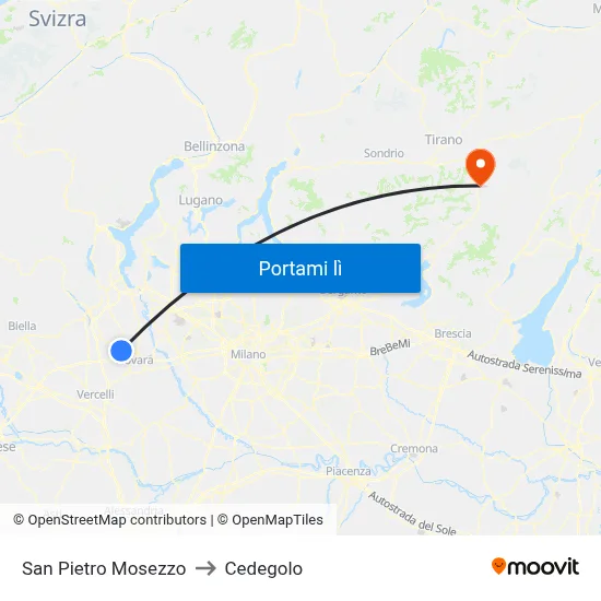 San Pietro Mosezzo to Cedegolo map