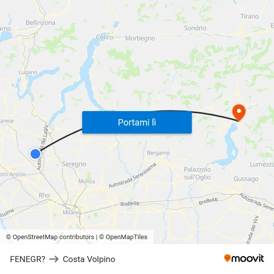 FENEGR? to Costa Volpino map