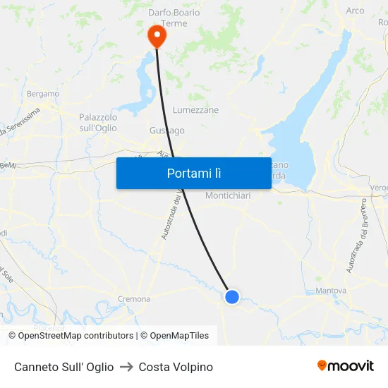 Canneto Sull' Oglio to Costa Volpino map