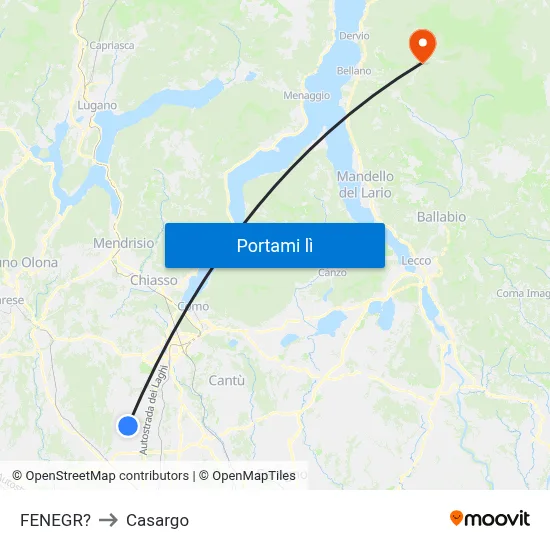 FENEGR? to Casargo map