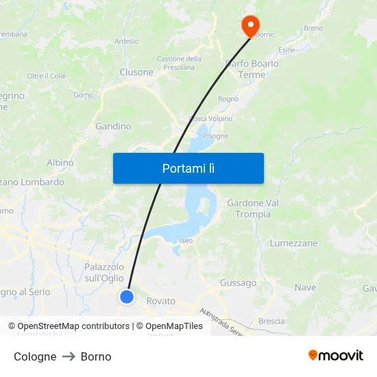 Cologne to Borno map