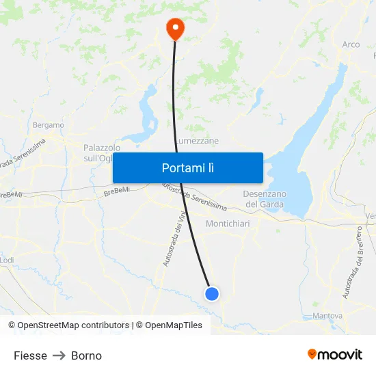 Fiesse to Borno map