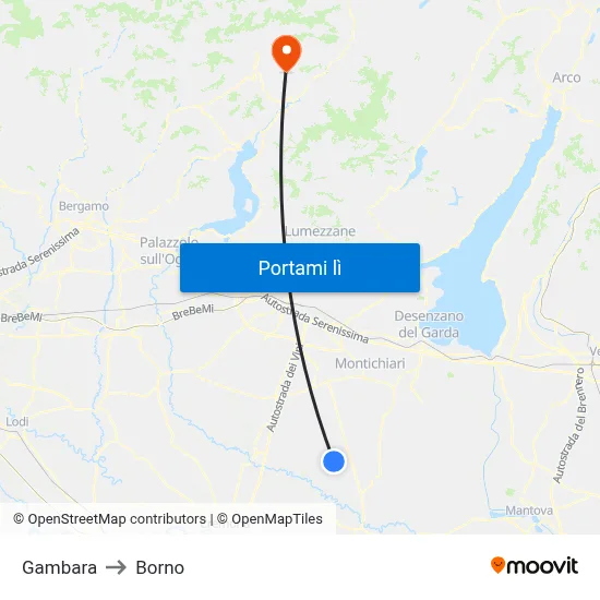 Gambara to Borno map