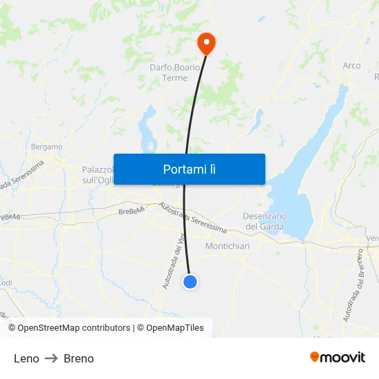 Leno to Breno map