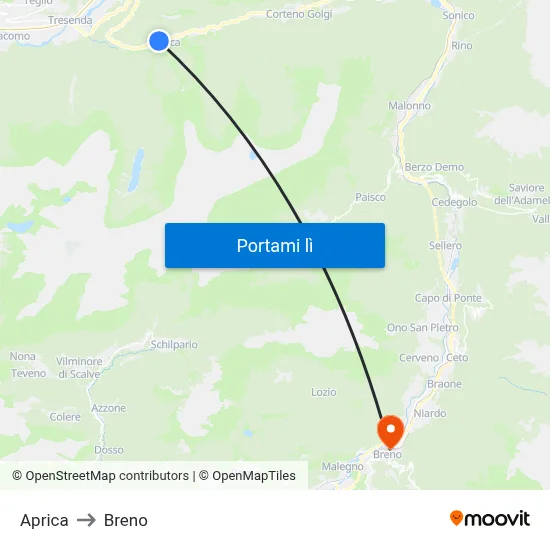 Aprica to Breno map