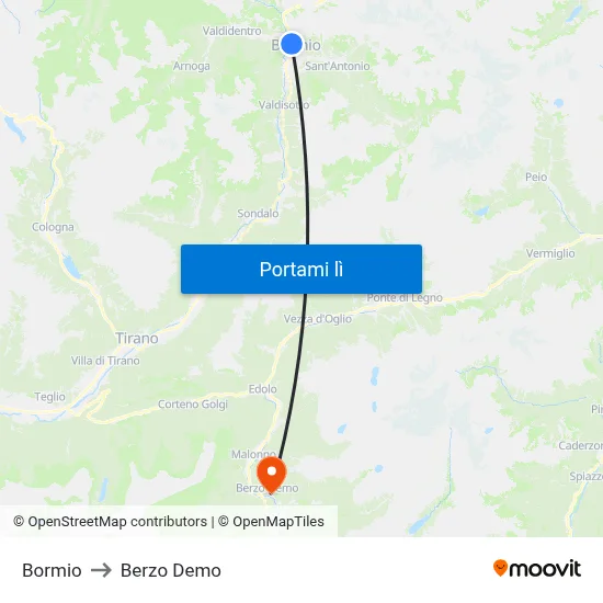 Bormio to Berzo Demo map