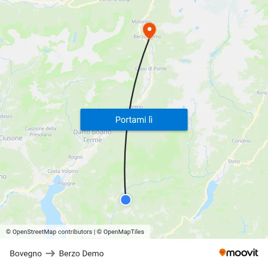 Bovegno to Berzo Demo map