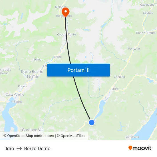 Idro to Berzo Demo map