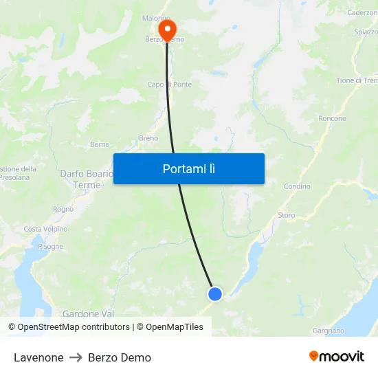 Lavenone to Berzo Demo map