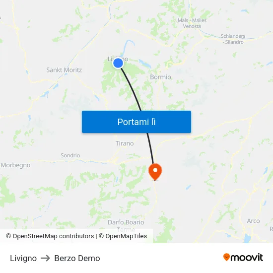 Livigno to Berzo Demo map