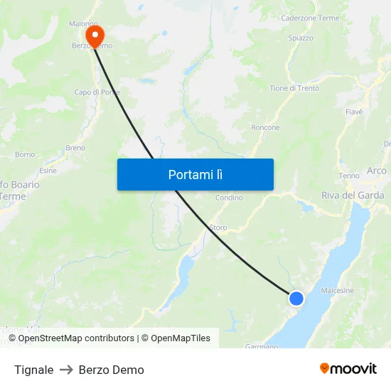 Tignale to Berzo Demo map