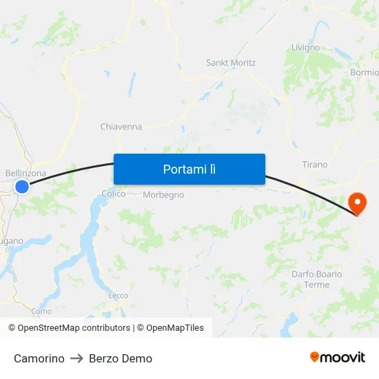 Camorino to Berzo Demo map