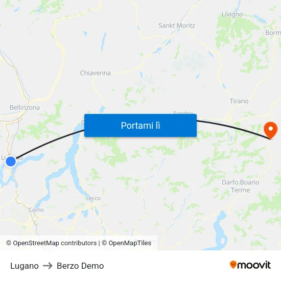 Lugano to Berzo Demo map