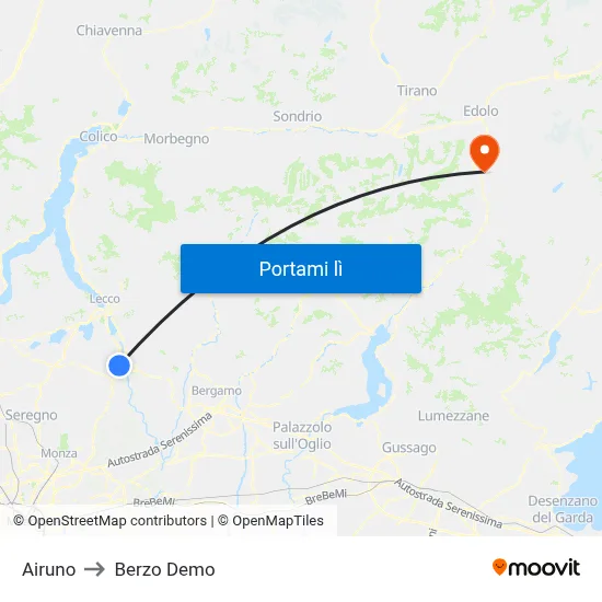 Airuno to Berzo Demo map