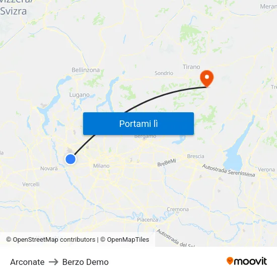 Arconate to Berzo Demo map