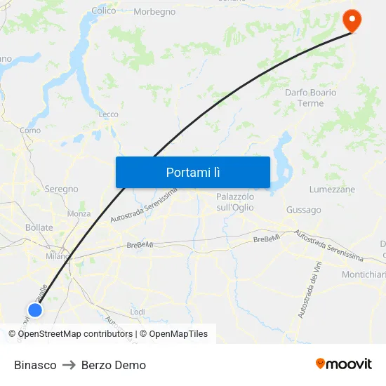 Binasco to Berzo Demo map