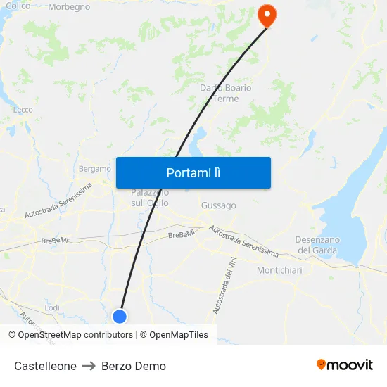 Castelleone to Berzo Demo map