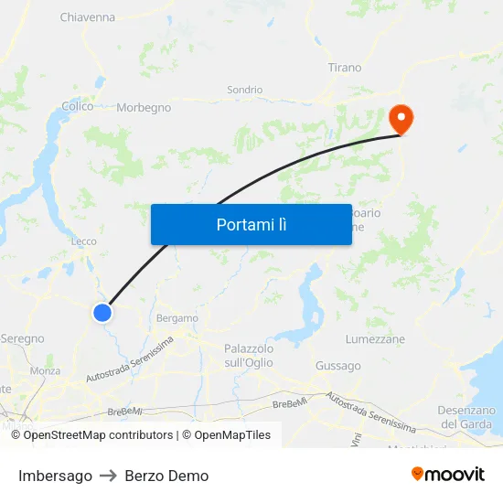 Imbersago to Berzo Demo map