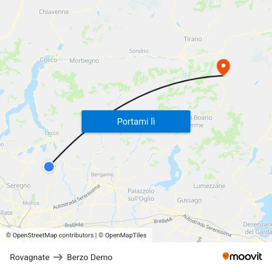 Rovagnate to Berzo Demo map