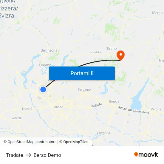 Tradate to Berzo Demo map